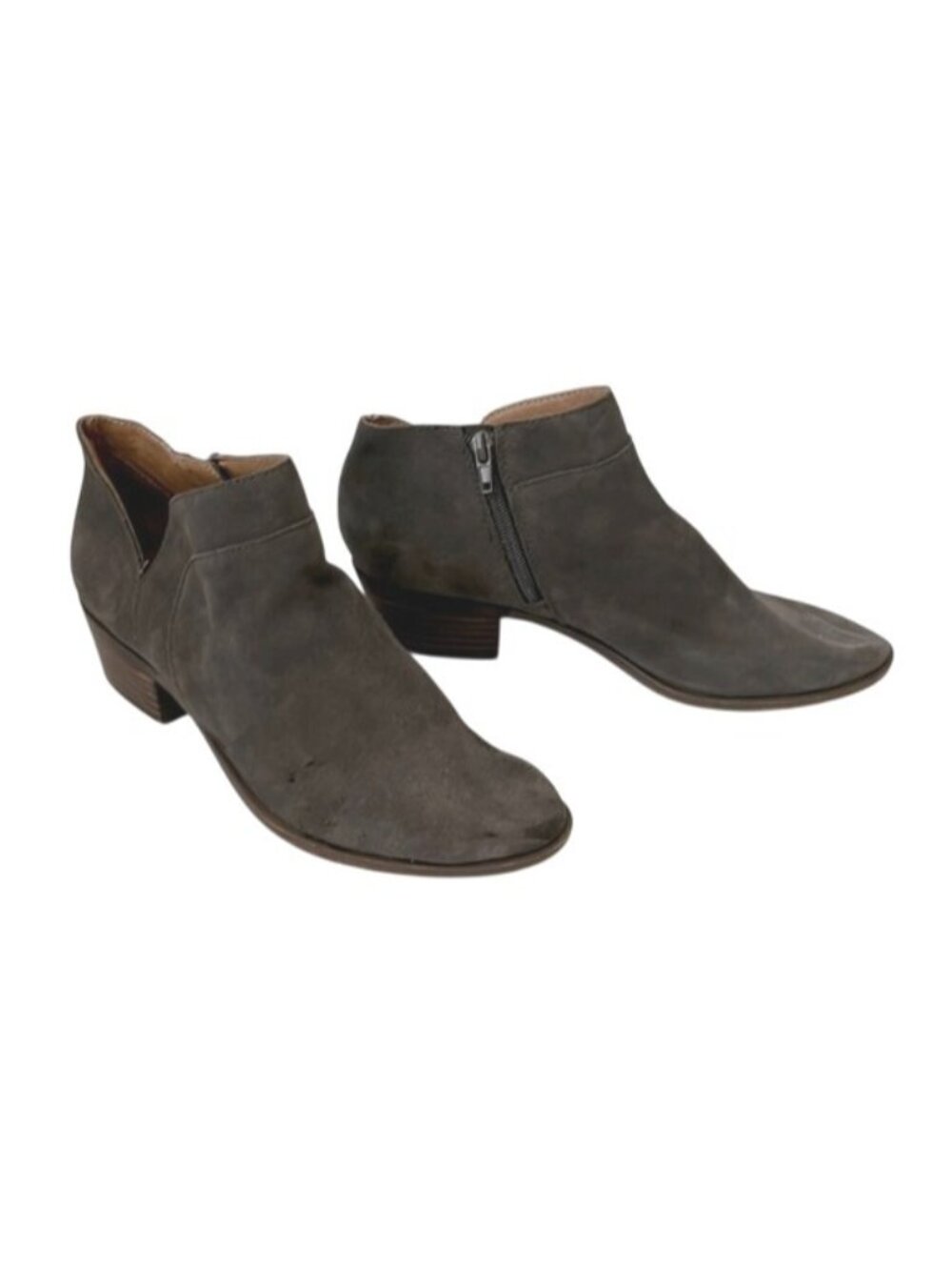 Lucky Brand gray suede Brintly ankle boots. Size 9M